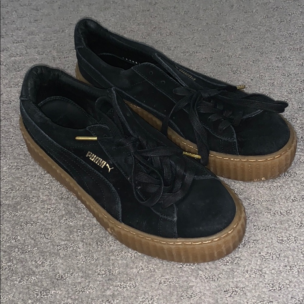 Puma x Fenty Black Suede Creepers